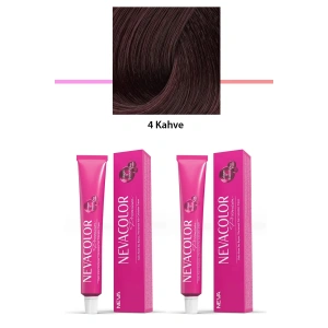 2 li Set Premium 4 Kahve - Kalıcı Krem Saç Boyası 2 X 50 g Tüp