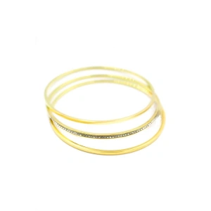 3lü Ajda Bilezik-65mm - Altın