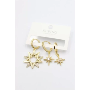 3lü Xuping Küpe - Altın