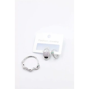 3lü Yılan Küpe - Gümüş