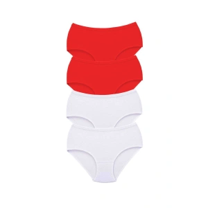 4 Adet Tutku Kadın Yüksek Bel Bato Kalın Lastik Külot S7