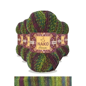 5 Adet Hercai Ebruli Hırka Kazak Atkı Bere El Örgü İpi Yünü 7130