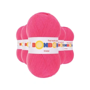 5 Adet Kristal El Örgü Lif İpi Orkide Pembe 98319 - bonbon mudanis