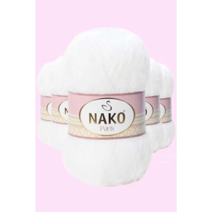 5 Adet Paris El Örgü ipi Yünü Beyaz 208