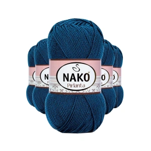 5 Adet Pırlanta Amigurumi El Örgü İpi Yünü Petrol Mavi 10328