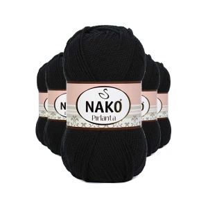 5 Adet Pırlanta Amigurumi El Örgü İpi Yünü Siyah 217