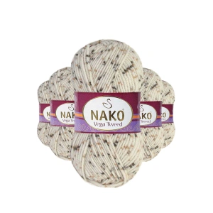 5 Adet Vega Tweed Premium Akrilik El Örgü İpi Yünü No: 35017