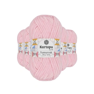 5 Adet Yumurcak Kadife El Örgü İpi Bebe Pembe K768