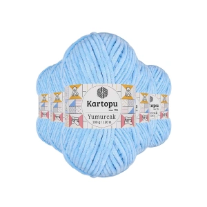 5 Adet Yumurcak Kadife El Örgü İpi Mavi K540