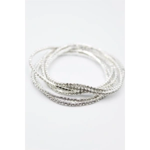 6lı Lastikli Bileklik - Gümüş