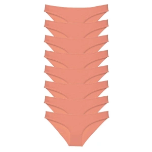 8 adet Süper Eko Set Likralı Kadın Slip Külot Pudra