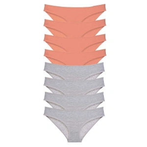 8 adet Süper Eko Set Likralı Kadın Slip Külot Pudra Gri