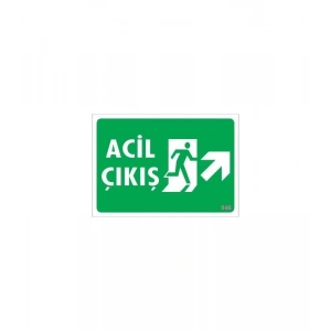 Acil Çıkış Uyarı Levhası 17,5x25 KOD: 946