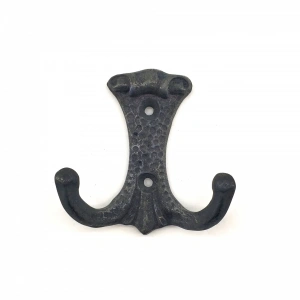 Antika Tarz Dekoratif Pirinç Anıt Çiftli Vestiyer Askı - 85x72 Mm, Oksit