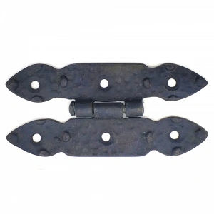 Antika Tarz Dekoratif Pirinç Düğmeli Menteşe - 117x57 Mm, Oksit