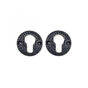 Antika Tarz Dekoratif Pirinç Oda Kilit Rozeti - 49mm, Oksit