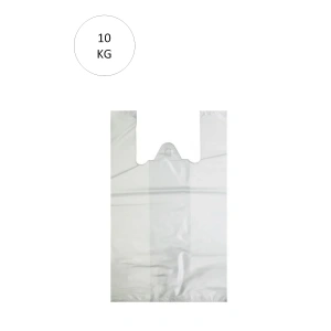 Beyaz Atlet Poşet Küçük Boy 25x45 cm Takriben 1.110 Adet 10 Kg