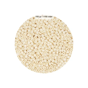 Beyaz Renk 4 mm Yaklaşık 1100 adet / 100 gram Cam Boncuk Oya Yazma Bileklik ve Kolye