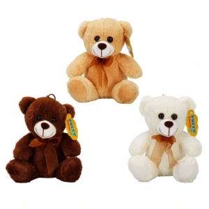 BFS 0998 PELUŞ AYI OTURAN KURDELELİ 21CM 2R