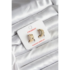 BFS 14K Gold Renk Kaplama CM Kadın Küpe