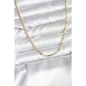 BFS 14K Gold Renk Kaplama Ezme Zincir Model CM Kadın Kolye