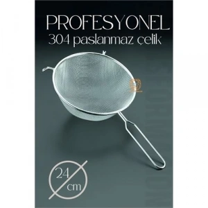 BFS 24 Cm Süzgeç 304 Paslanmaz Çelik