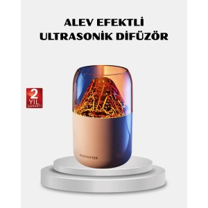 BFS 280ml Alev Işıklı Ultrasonik Hava Nemlendirici Sessiz ve USB Şarjlı