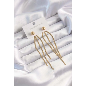 BFS 316L Çelik Altın Renk İtalyan Model Topçuk Küpe