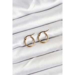 BFS 316L Çelik Gold Renk 12 mm Halka Kadın Küpe