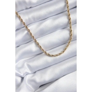 BFS 316L Çelik Gold Renk 60 cm Burgu Model Kadın Kolye