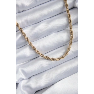 BFS 316L Çelik Gold Renk 60 cm Burgu Model Kadın Kolye