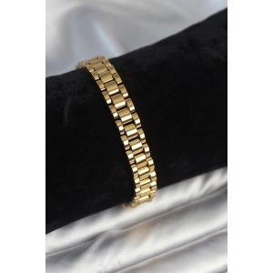 BFS 316L Çelik Gold Renk 9 mm Kalınlık Erkek Bileklik