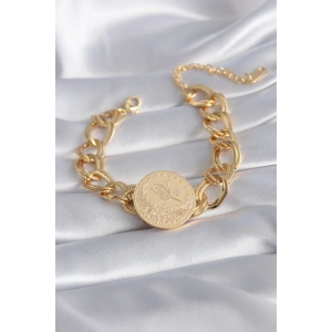 BFS 316L Çelik Gold Renk Reşat Altın Model Samanyolu Kadın Bileklik