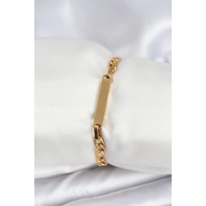 BFS 316L Çelik Gold Renk Yazı Yazmaya Uygun Kadın Bileklik