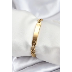 BFS 316L Çelik Gold Renk Yazı Yazmaya Uygun Kadın Bileklik