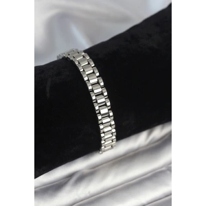 BFS 316L Çelik Gümüş Renk 9 mm Kalınlık Erkek Bileklik