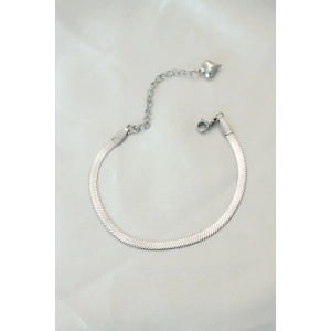 BFS 316L Çelik Gümüş Renk İtalyan Zincirli Bileklik
