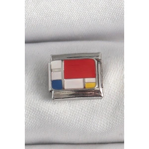 BFS 316L Çelik Gümüş Renk Karışık Renk Portre Model Nomination Charm