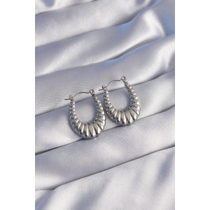 BFS 316L Çelik Gümüş Renk Uzun Baklava Görünümlü Küpe