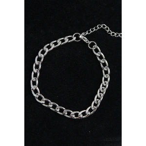 BFS 316L Çelik Kalın Klasik Model Gümüş Renk Erkek Bileklik