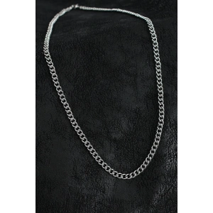 BFS 316L Çelik Klasik Oval Zincir Model Gümüş Renk Erkek Kolye