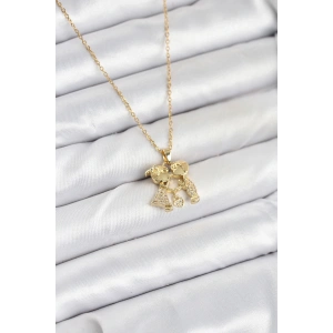BFS 316L Çelik Zincir Gold Renk Erkek Kız Model Kadın Kolye
