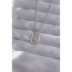 BFS 316L Çelik Zincir Gümüş Renk Lazer İşlemeli Göz Figür Tarot Kolye