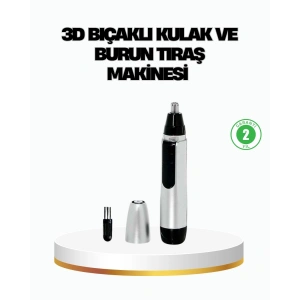 BFS 3D Bıçaklı Burun ve Kulak Tıraş Makinesi Pil ile Çalışan Taşınabilir Model