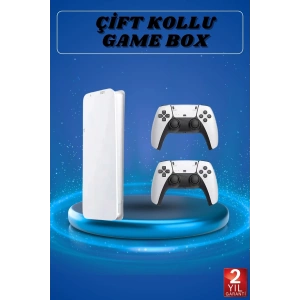 BFS 3D Çift Oyun Kollu 4K HD Ekran Nostaljik 20.000 Oyunlu Beyaz Game Box