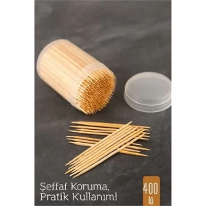 BFS  400’lü Kapaklı Kürdanlık – Doğal Ahşap Kürdan | Hijyenik Sunum ve Pratik Kullanım