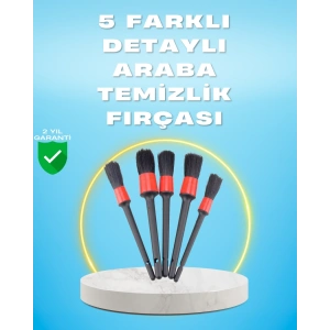 BFS 5li Araba Temizlik Fırçaları-Farklı Boyutlu Fırçalarla Derinlemesine Temizlik