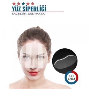 BFS 50 Adet Saç Kesimi Duş Makyaj Yüz Koruma Siperliği