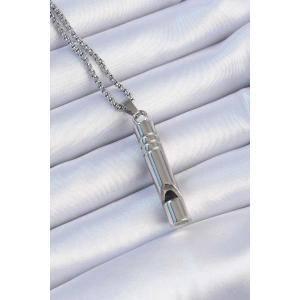 BFS Acil Durum Düdüğü 316L Çelik Kararma Yapmaz Yüksek Desibel Kolye Unisex