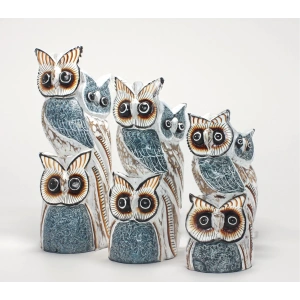 BFS Ahşap 3lü Baykuş Seti 3okas-18